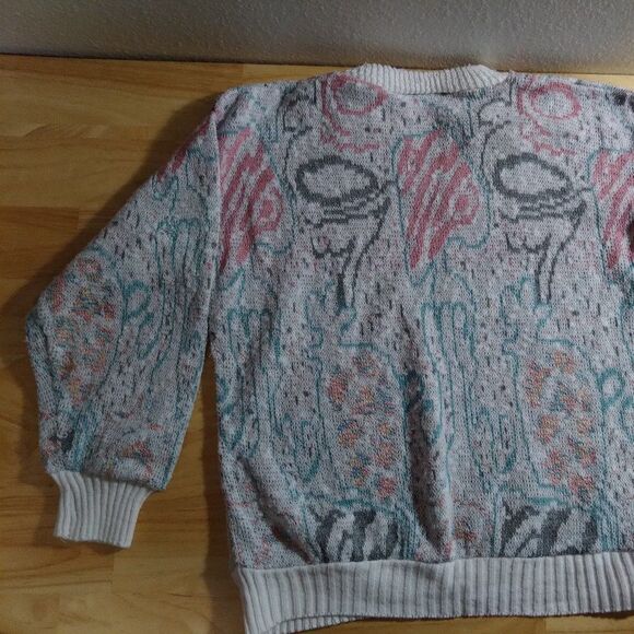 Vintage Western Sportswear Abstract Pattern Knit Sweater - Picture 7 of 8